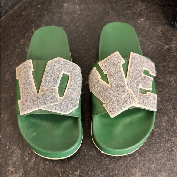 Tory Burch LOVE Varsity Slides - Picture 1 of 7
